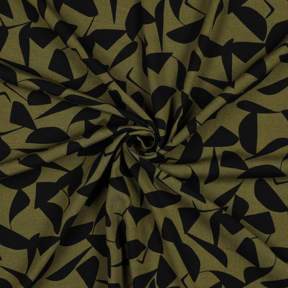 
                  
                    Coupon 1.1m Abstract Leaves - Army Green - Viscose Poplin Stretch
                  
                