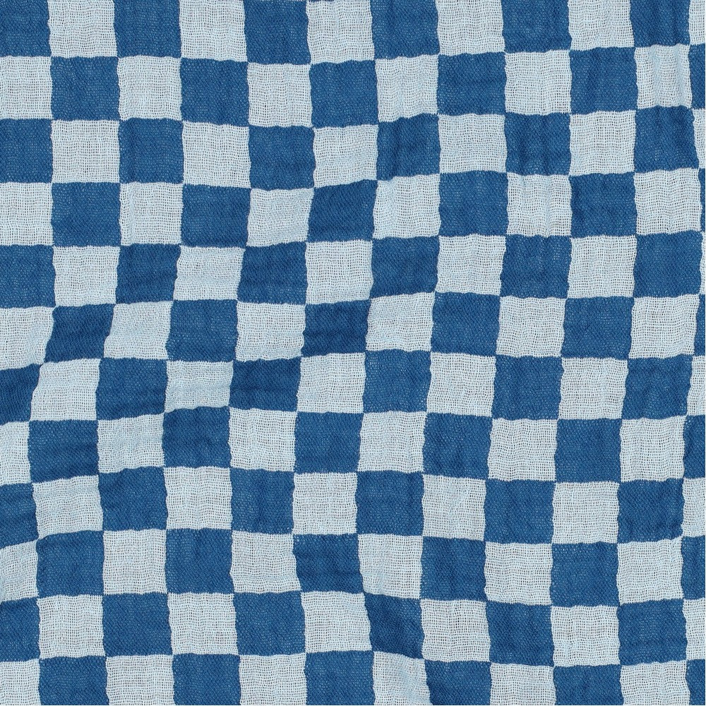 
                  
                    Double gauze double sided Check - Blauw
                  
                