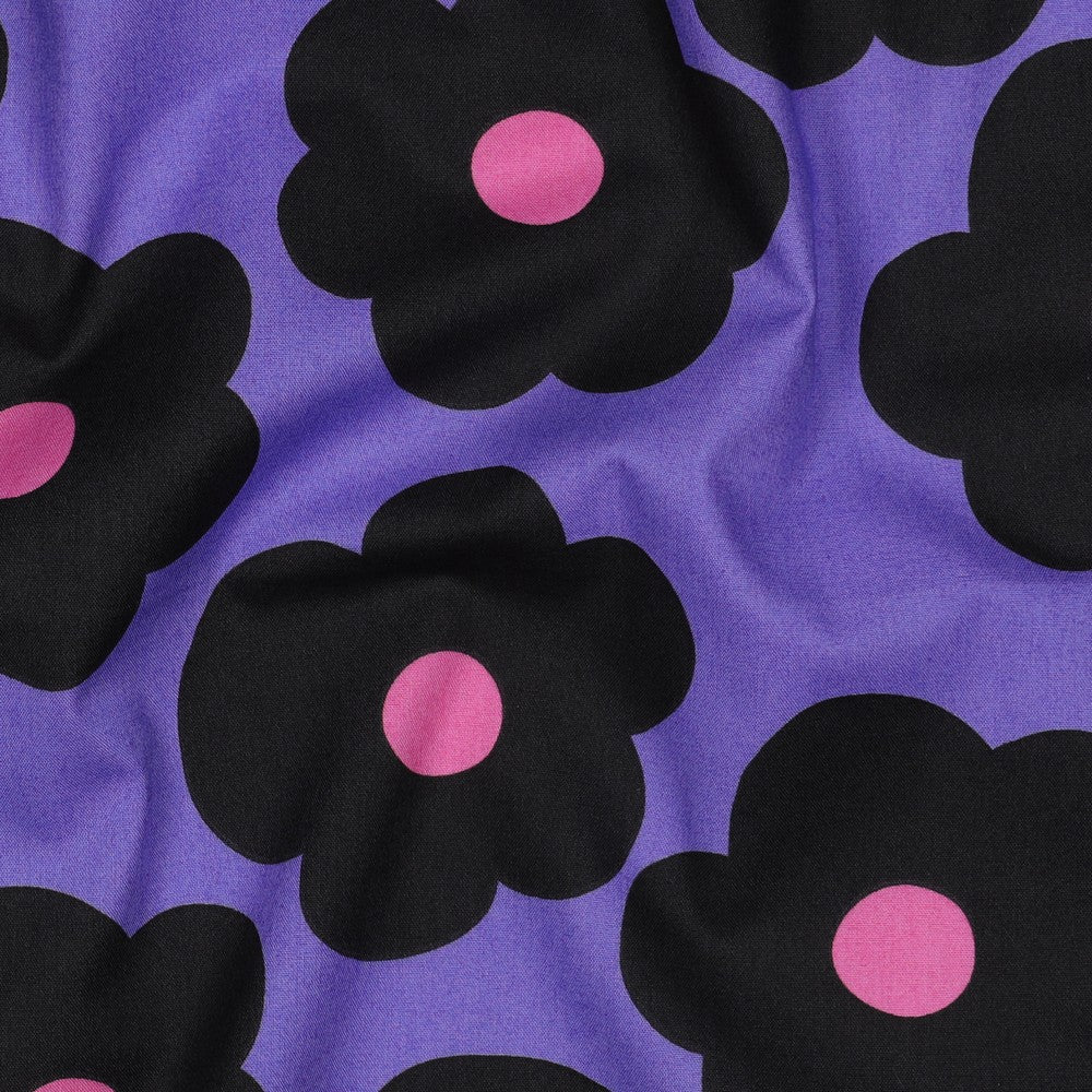 Big Flower Purple - Fine Poplin - Nerida Hansen