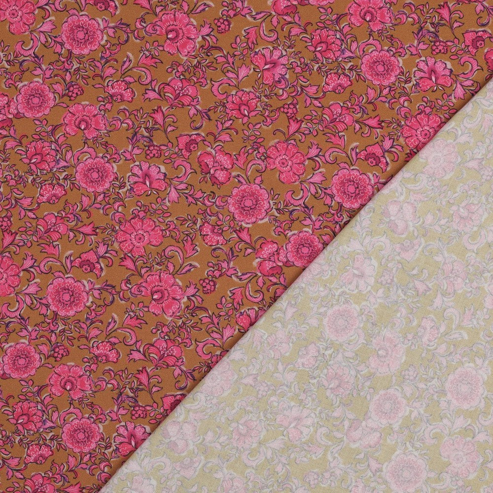 
                  
                    Digital Indian Flowers - Roze - Viscose Poplin Stretch
                  
                