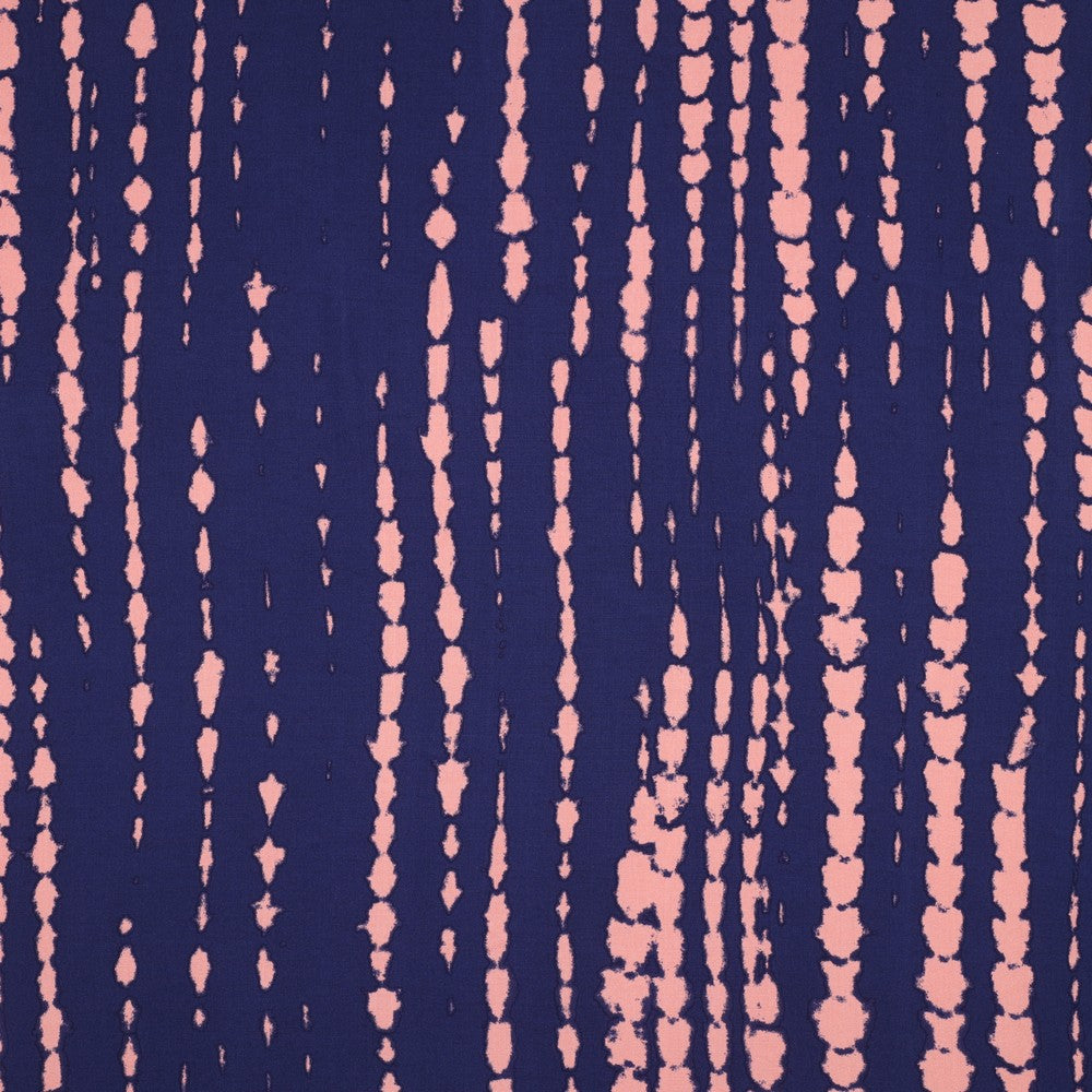 Abstract Dotted Line - Navy - Viscose