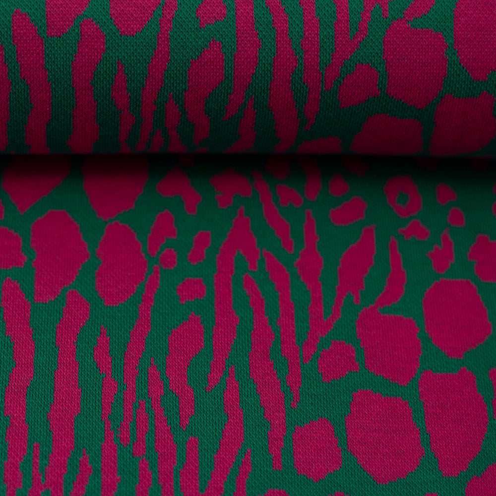 
                      
                        Panter Roze Groen - Jacquard Jersey - The Final Stitch
                      
                    