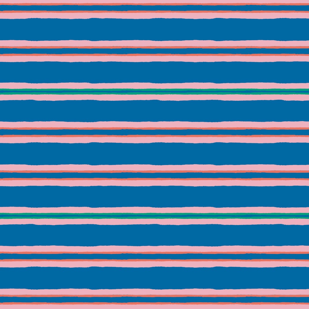 Jersey Stripes Cobalt - Poppy