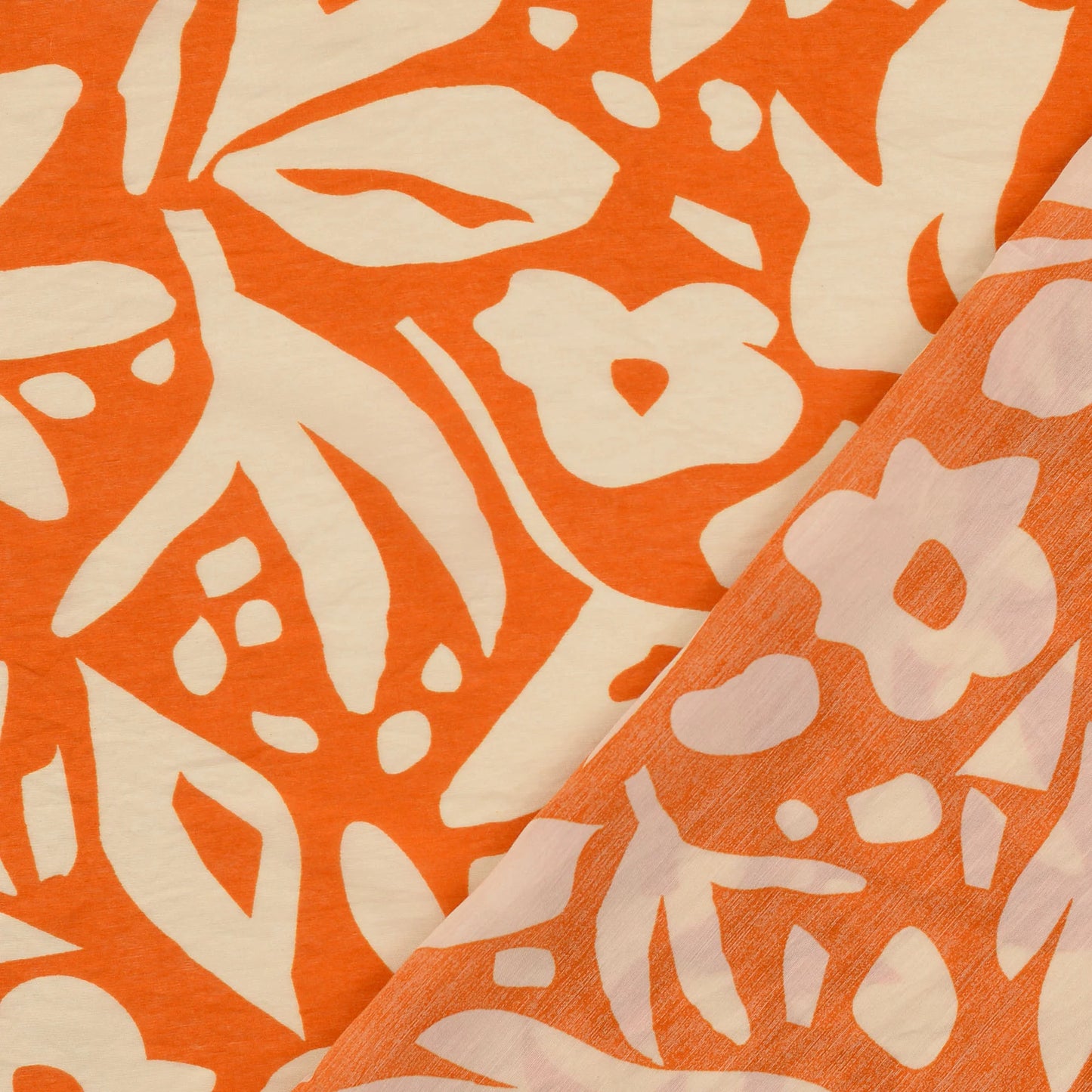 Abstract Shapes Orange - Viscose