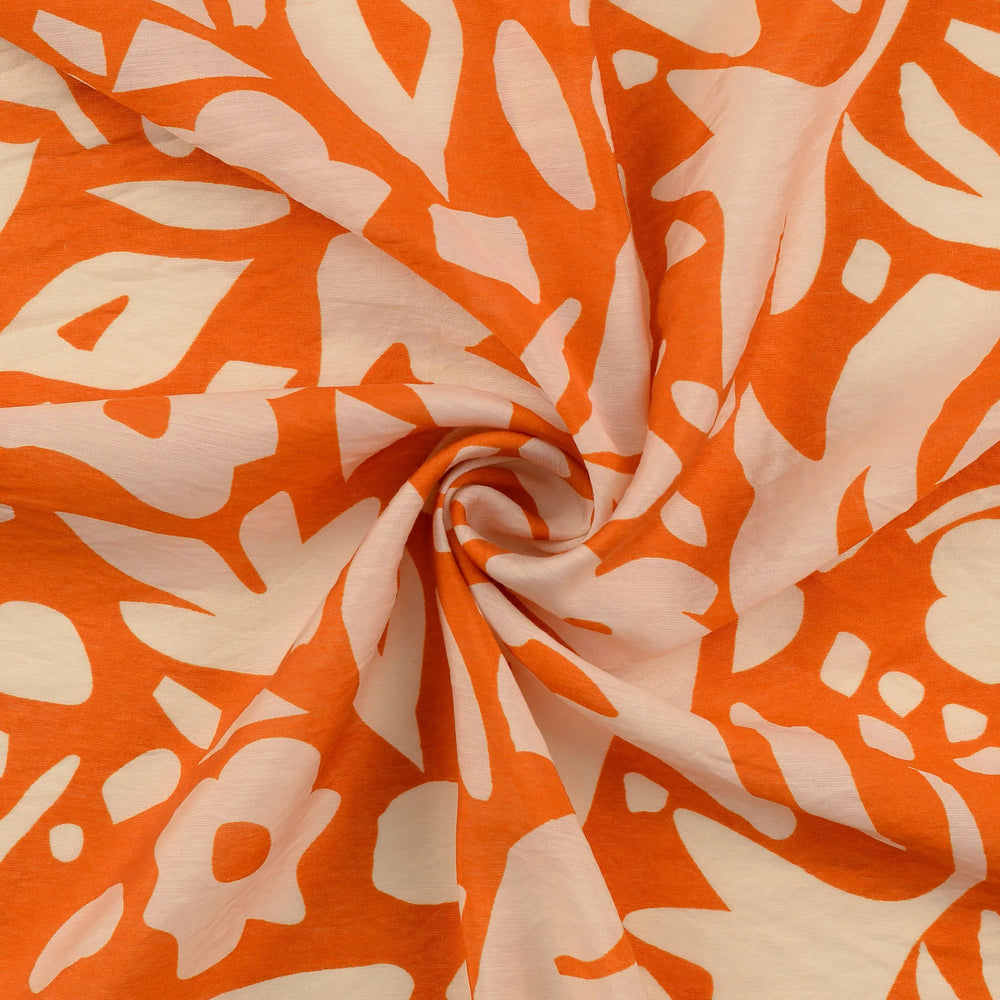 Abstract Shapes Orange - Viscose