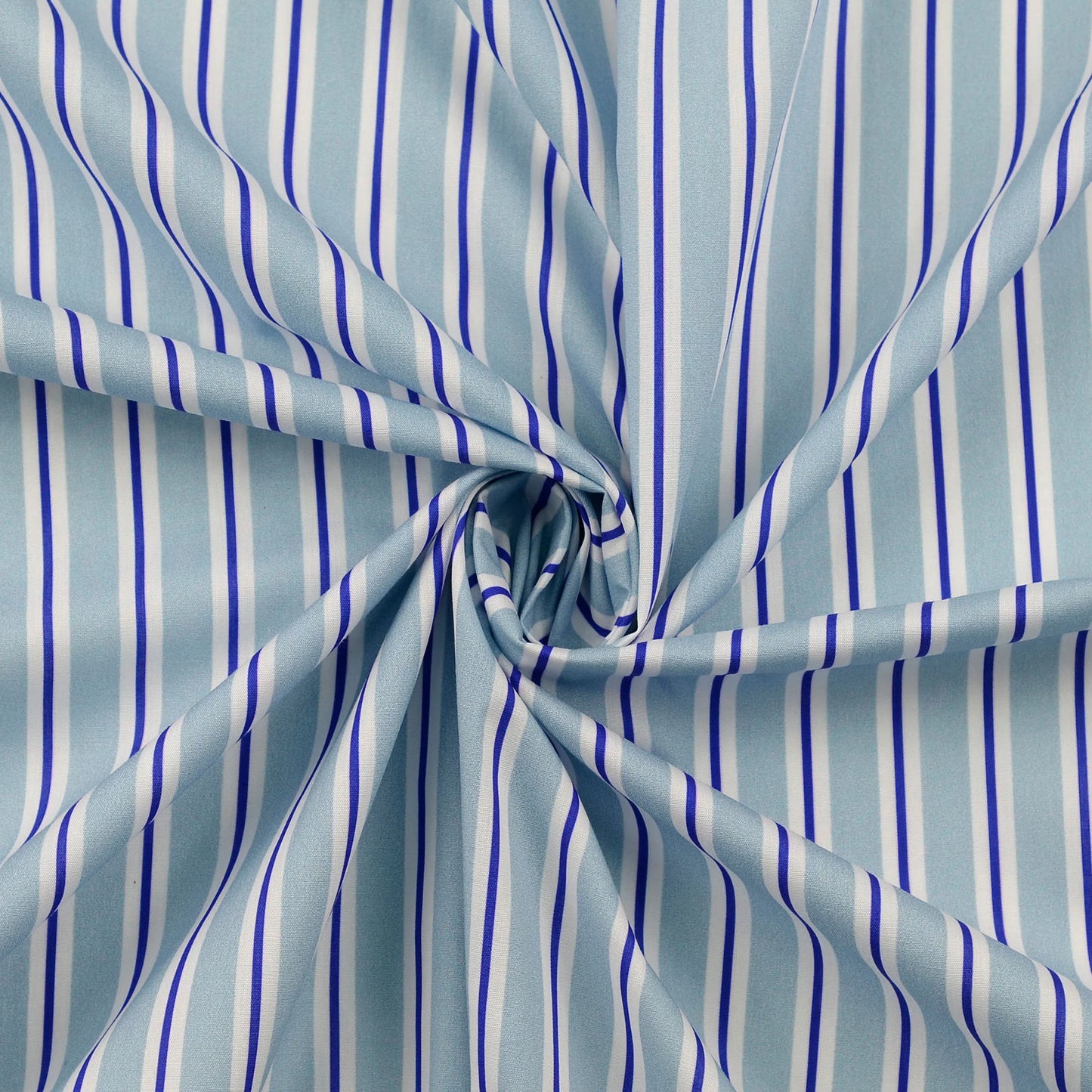 Strepen Poplin - Blauw