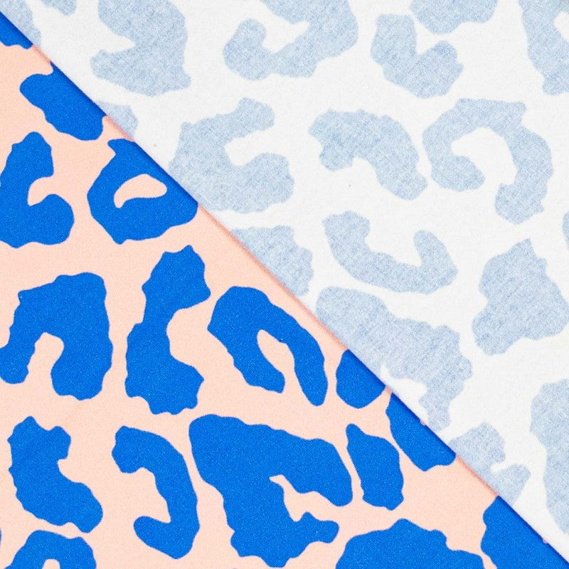 
                      
                        Canvas Leopard - Zalmroze en Blauw
                      
                    