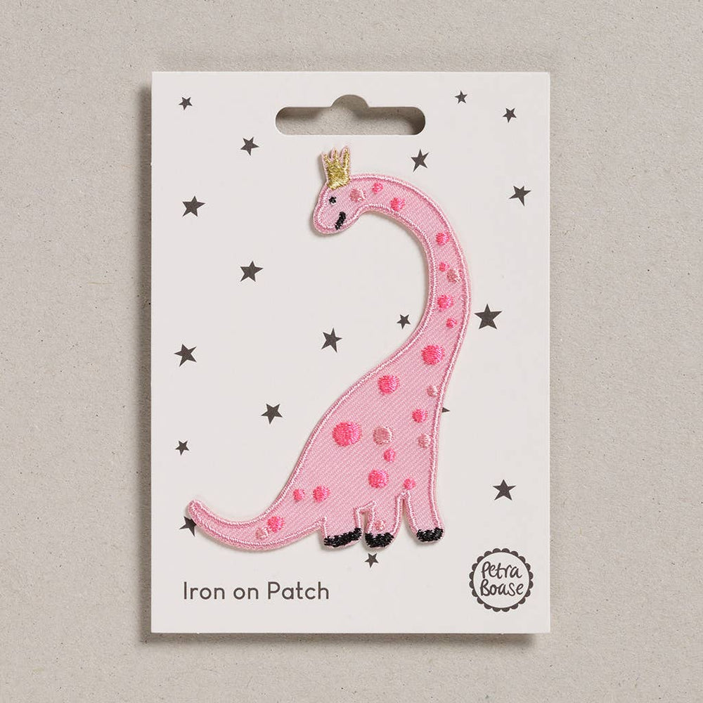 Iron on Patch - Pink Dinosaur