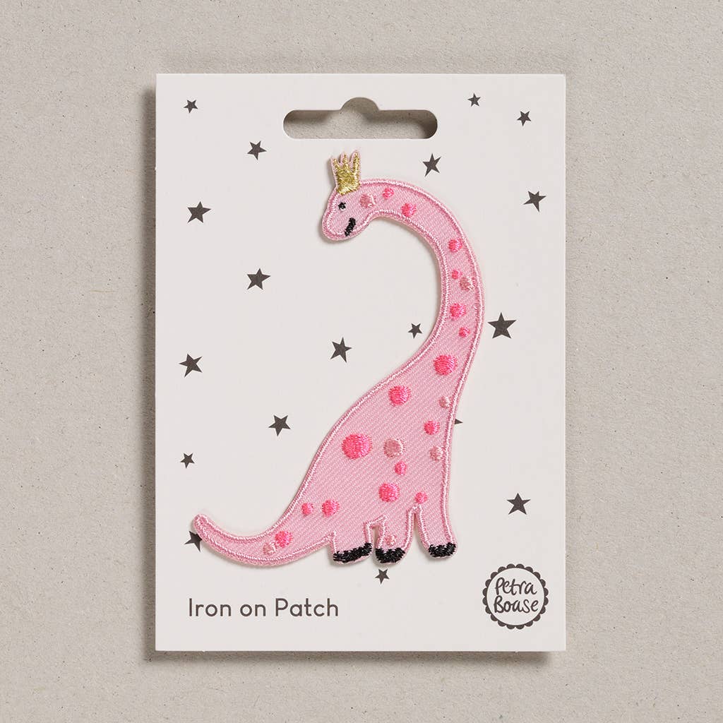 Iron on Patch - Pink Dinosaur