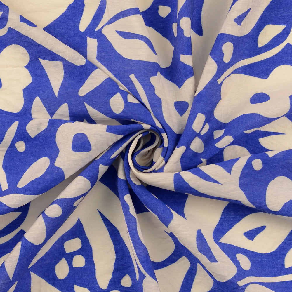 Abstract Shapes Blauw - Viscose