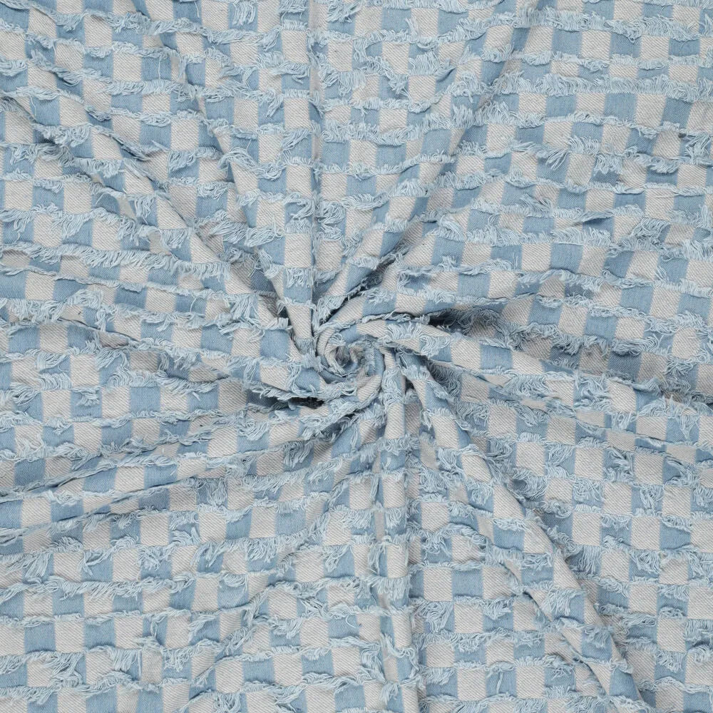 
                  
                    Denim Check Jacquard - Lichtblauw
                  
                