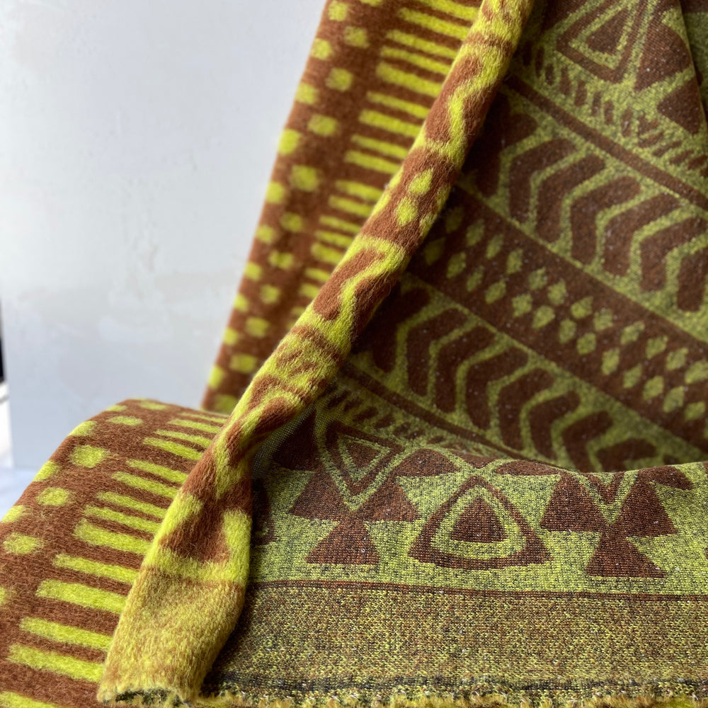 
                  
                    Geo shapes Lime Cognac - Jacquard Knit Deadstock
                  
                