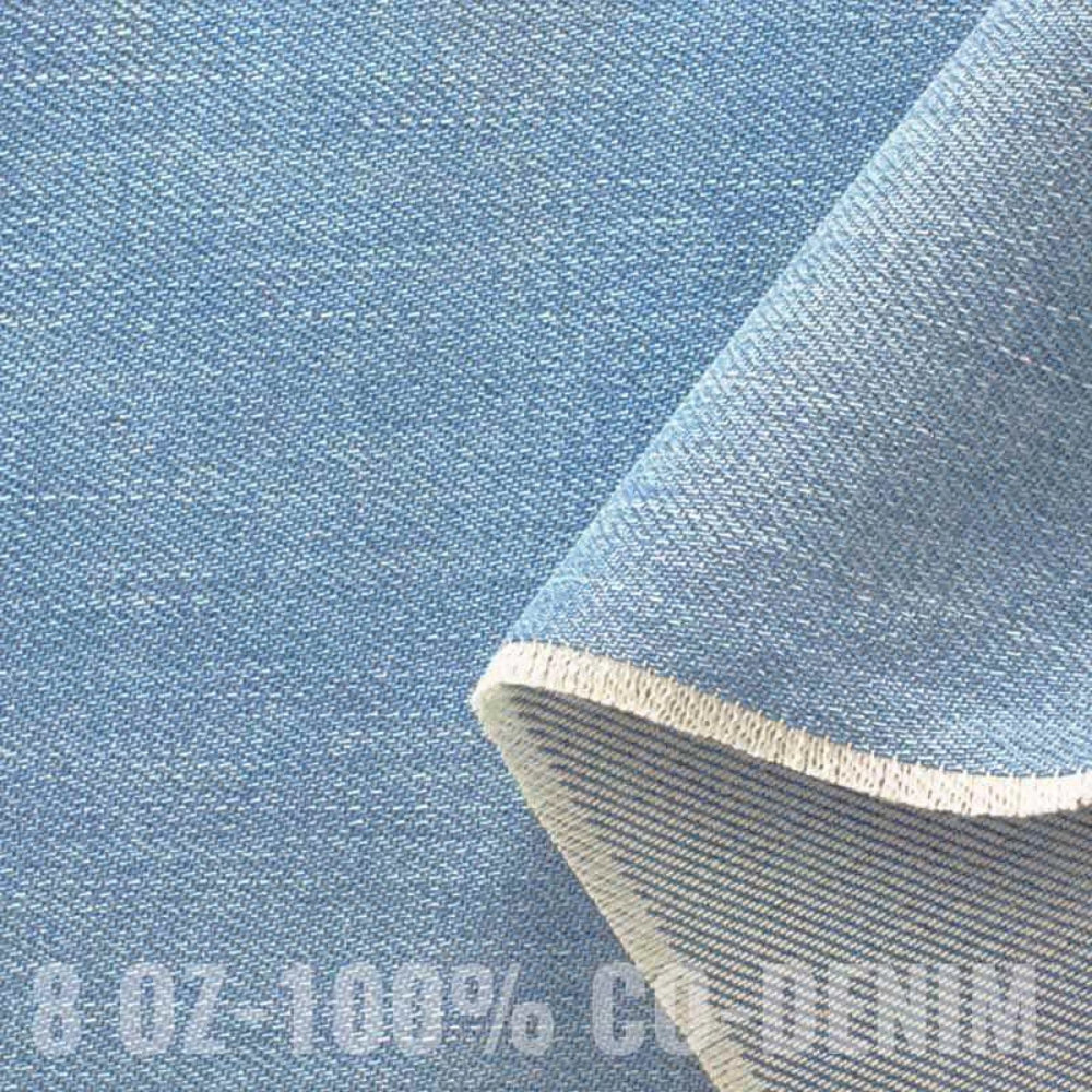 Coupon 1m Jeans 8-OZ - Lichtblauw