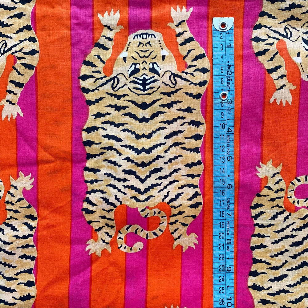 
                  
                    Coupon 2.4 m Tijger Oranje Roze - Indian Block Print - Cotton Voile
                  
                